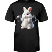 Eagerlys Weightlifting Rabbit Cute T-Shirt