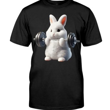 Eagerlys Weightlifting Rabbit Cute T-Shirt
