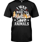 Sheep Was Made Save Animals Veterinarian T-Shirt