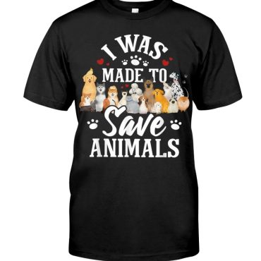 Sheep Was Made Save Animals Veterinarian T-Shirt