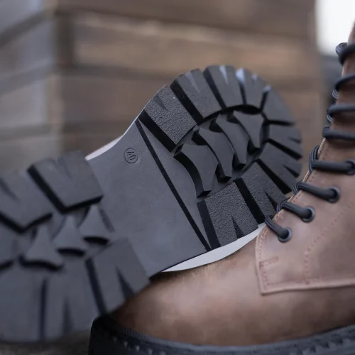 Handmade Leather Ankle Boots Vintage Brown Lace Up