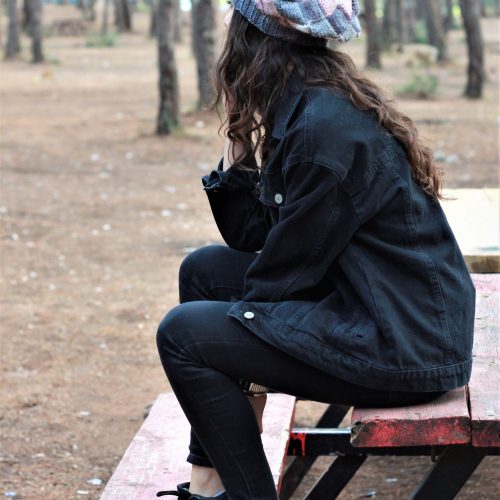 Multicolor Knitted Hat: Handmade Women's Winter Wool Beret